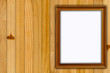 Wooden Photo Frame on Wall Background Wooden Photo Frame on Wall Background