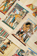 Egyptian history concept with papyrus Egyptian history concept with papyrus
