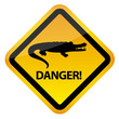 Schild Krokodil