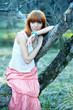 portrait of attractive beautiful red-haired woman portrait of attractive beautiful red-haired woman
