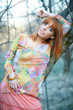 portrait of attractive beautiful red-haired woman portrait of attractive beautiful red-haired woman