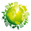 Green world icon.