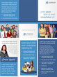 Vecteur : Blue template for advertising brochure with business people Blue template for advertising brochure with business people