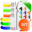 etikette set - zipp - banner usw.