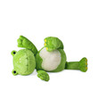 stoffpuppe grüner frosch