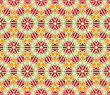 Seamless pattern with abstract flowers and stars