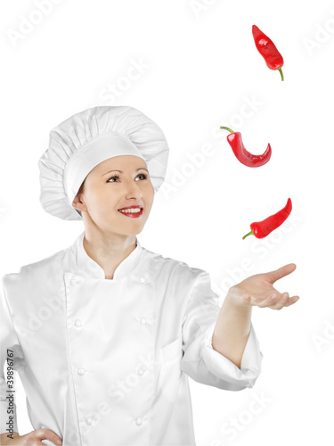 Photo: Young female chef Young female chef