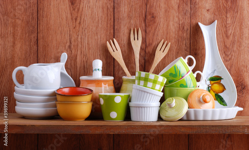 Photo: utensili da cucina in ceramica - tre utensili da cucina in ceramica - tre