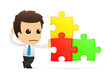 funny cartoon office worker