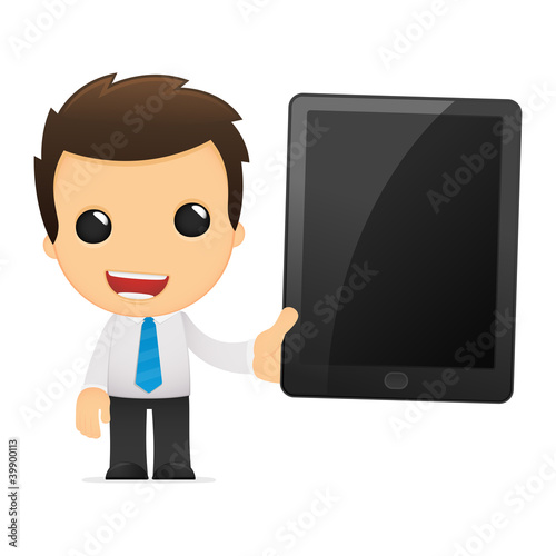 Vector: funny cartoon office worker funny cartoon office worker
