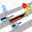 Concept of gantt chart with task completion