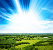 sunlight green fields