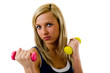 Photo: Working out with dumbbell Working out with dumbbell