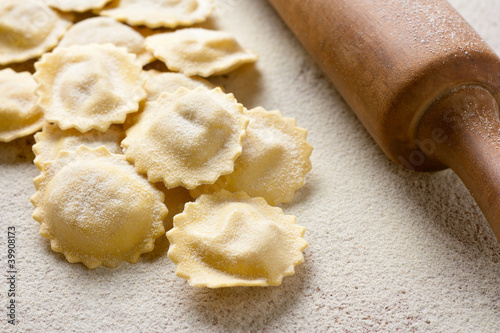 Photo: Uncooked homemade ravioli Uncooked homemade ravioli