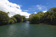Old concrete Bridge over inlet  in Hilo, Hawaii