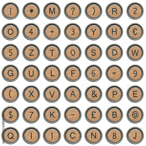 Photo: Font consisting of keys of a typewriter Font consisting of keys of a typewriter