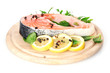 Red fish with lemon and parsley