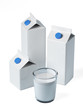 Milk box isolated