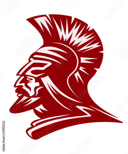 Vector: Medieval soldier in helmet Medieval soldier in helmet