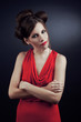 Girl red dress