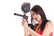 freestyle girl and paintball