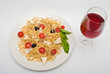 Whine and spageti