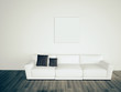 minimal modern blank interior couch