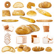 set de tipos de pan diferentes