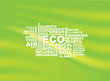 Vector: eco words background eco words background