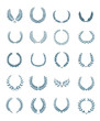20 wreaths vector set