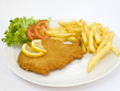 Schnitzel mit Pommes Frites