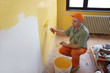 Painter in action