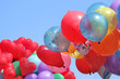 Colour balloons on blue sky Colour balloons on blue sky