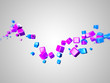 Illustration: 3d rendered illustration of some floating colorful cubes 3d rendered illustration of some floating colorful cubes