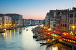 Grand Canal after sunset, Venice - Italy Grand Canal after sunset, Venice - Italy