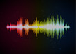 Vector: Shiny waveform on a grungy surface Shiny waveform on a grungy surface