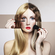 Conceptual fashion portrait of a beautiful young woman
