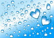 Wassertropfen in Herzform