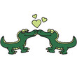 Illustration: crocodile_love_3c crocodile_love_3c