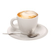Cappuccino su sfondo bianco
