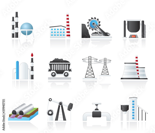 Vector: Heavy industry icons - vector icon set Heavy industry icons - vector icon set