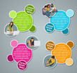 Yellow, orange and green template for advertising with students