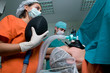 Photo: Applying anesthesia during surgery Applying anesthesia during surgery
