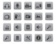 Media icons, metal series