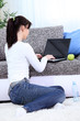 girl surfing on net