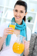 Woman with orange juice Woman with orange juice