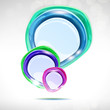 Speech bubble - abstract lustrous background.