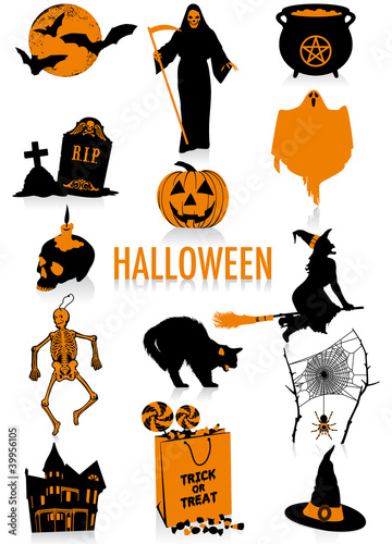 Vector: Halloween silhouettes Halloween silhouettes