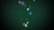 Poker Chips fall in two stream