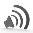 3d Icon Sound schwarz